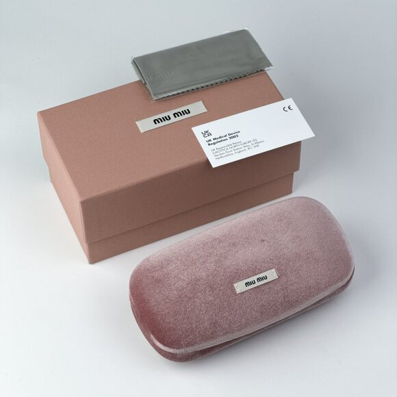 Miu Miu MU01XV 12U1O1 BRAND NEW Eyeglasses  Hemp Trasparent Oval Unisex - Picture 10 of 10